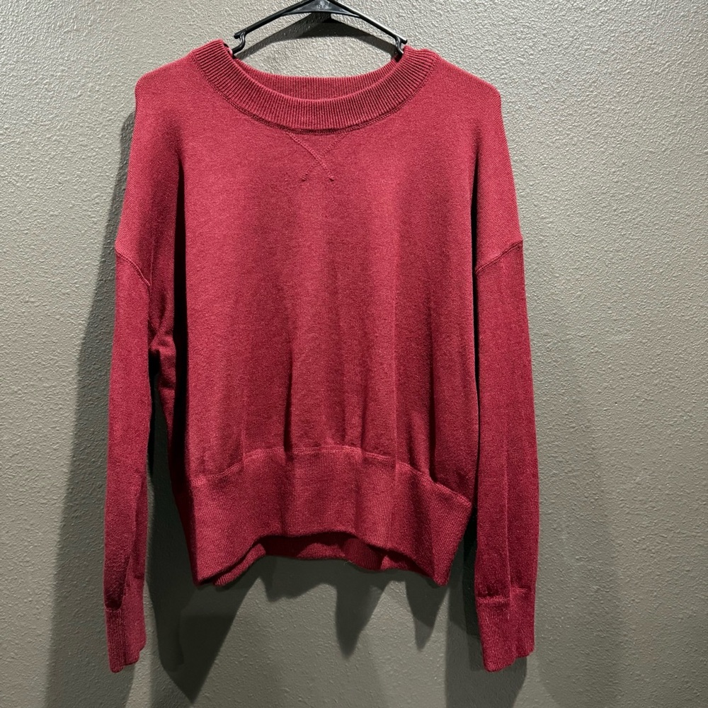 BASIC PLAIN KNIT SWEATSHIRT
BURGUNDY 0/5536/115/681/03